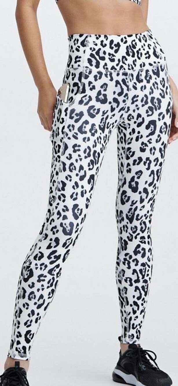 Fabletics Oasis PureLuxe High-Waisted Leggings Snow Leopard XL